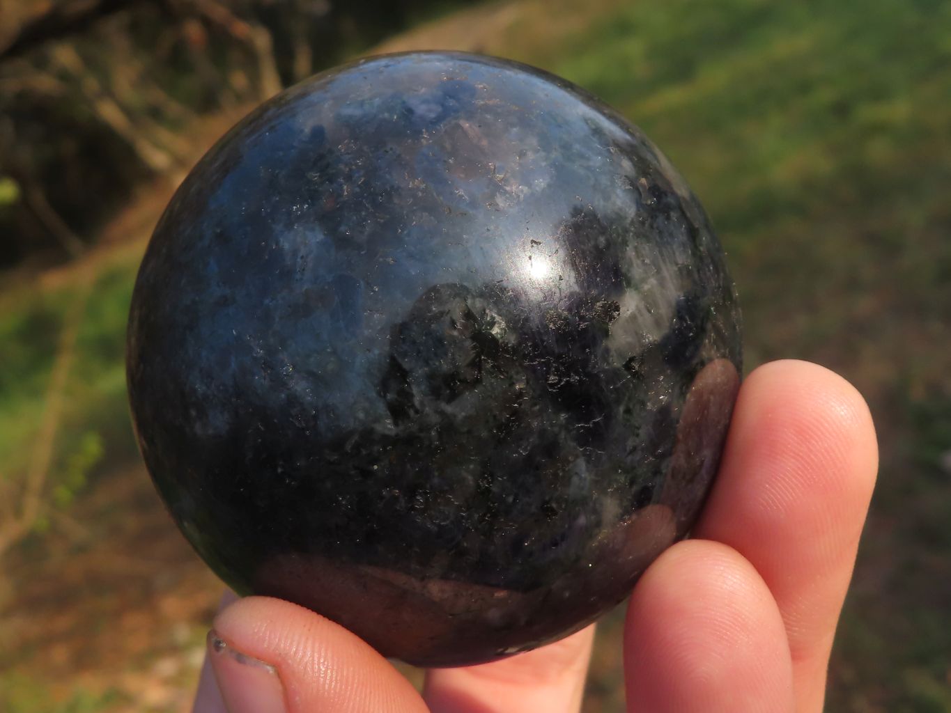 Polished Variably Gemmy Rare Iolite Water Sapphire Spheres  x 3 From Madagascar - TopRock