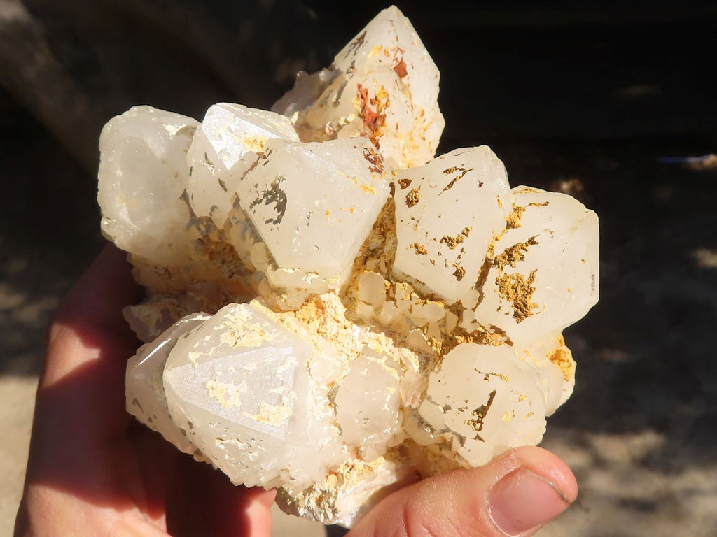 Natural Cathedral Window Quartz Clusters  x 2 From Madagascar - Toprock Gemstones and Minerals 