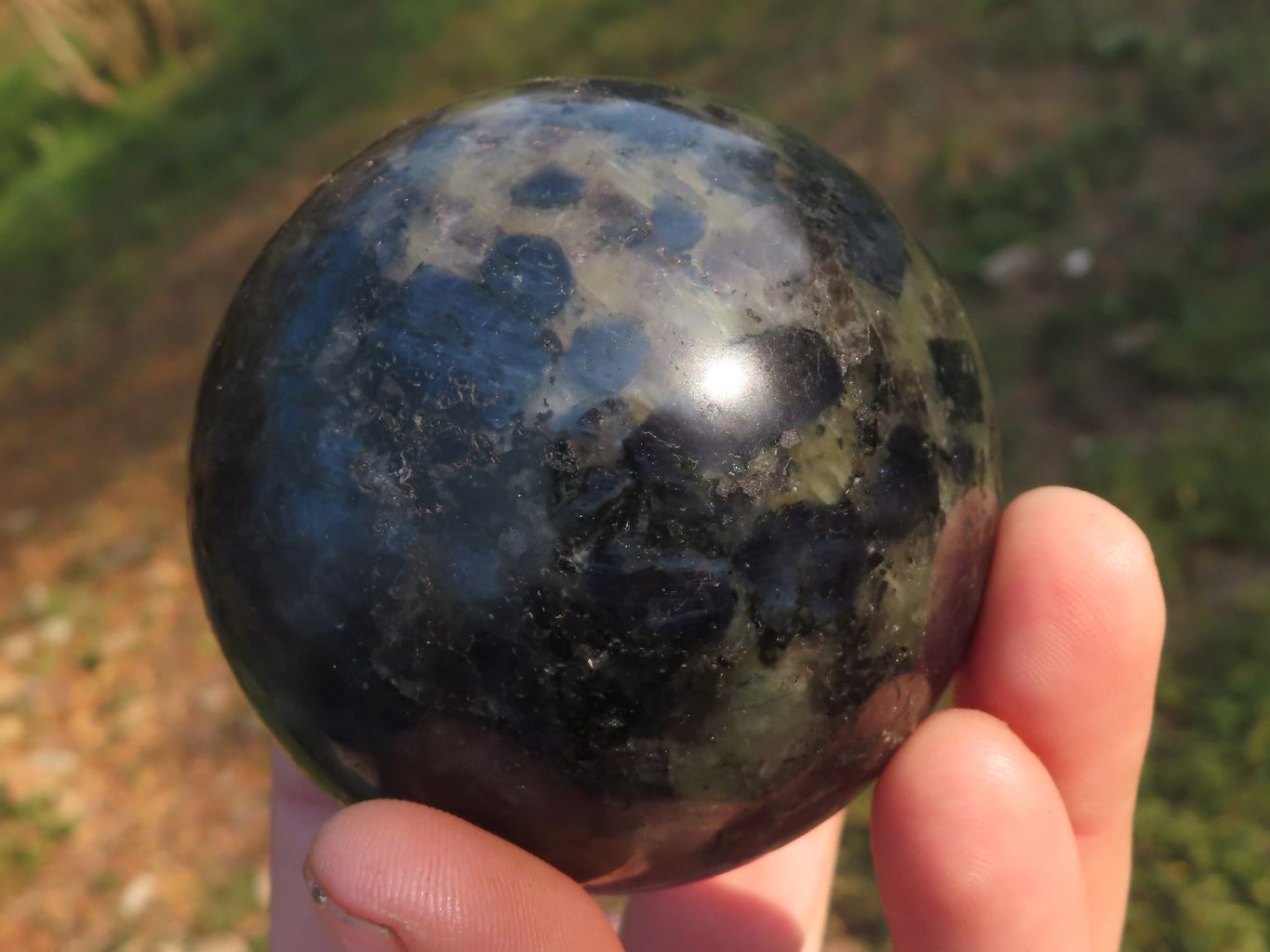 Polished Variably Gemmy Rare Iolite Water Sapphire Spheres  x 3 From Madagascar - TopRock