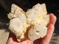 Natural Cathedral Window Quartz Clusters  x 2 From Madagascar - Toprock Gemstones and Minerals 