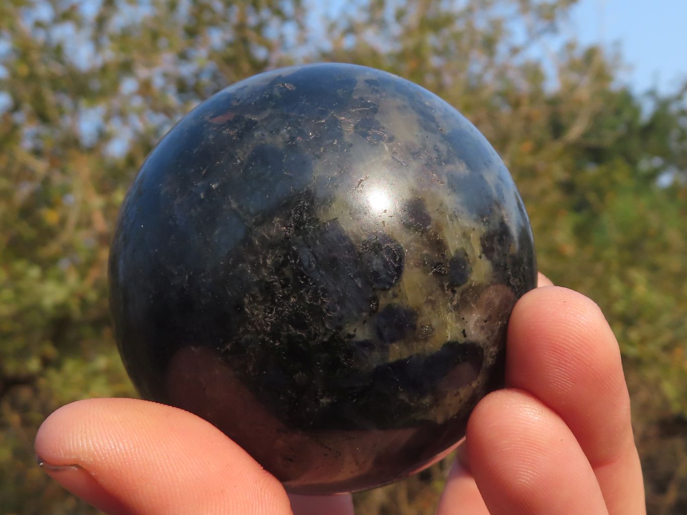 Polished Variably Gemmy Rare Iolite Water Sapphire Spheres  x 3 From Madagascar - TopRock