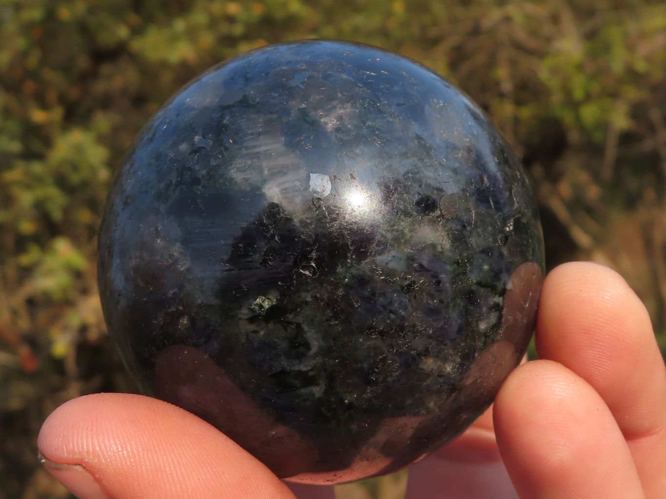 Polished Variably Gemmy Rare Iolite Water Sapphire Spheres  x 3 From Madagascar - TopRock