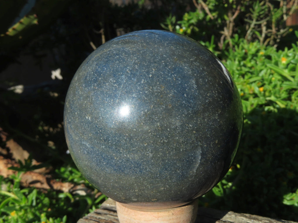 Polished Rich Blue Lazulite Spheres x 2 From Madagascar - TopRock