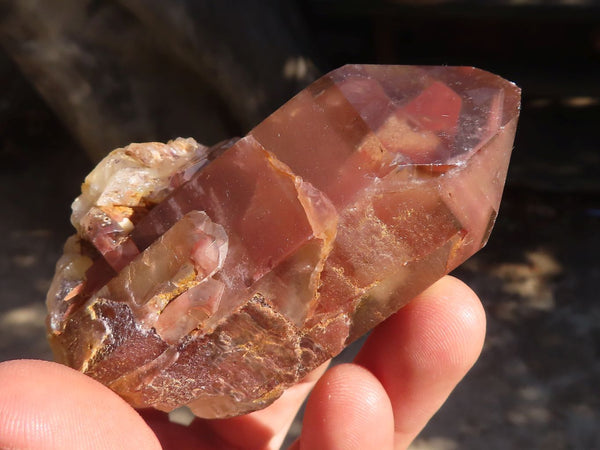 Natural Red Phantom Hematoid Quartz Clusters x 6 From Karoi, Zimbabwe - Toprock Gemstones and Minerals 