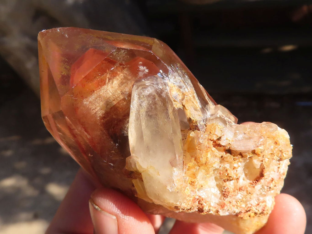Natural Red Phantom Hematoid Quartz Clusters x 6 From Karoi, Zimbabwe - Toprock Gemstones and Minerals 