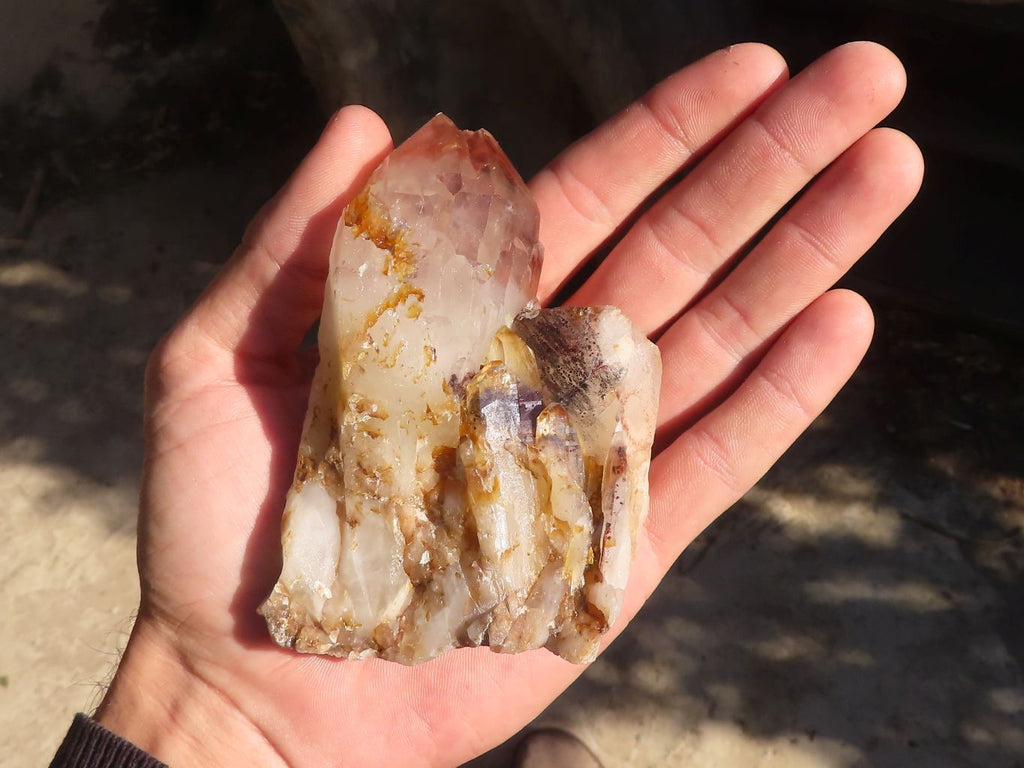 Natural Red Phantom Hematoid Quartz Clusters x 6 From Karoi, Zimbabwe - Toprock Gemstones and Minerals 