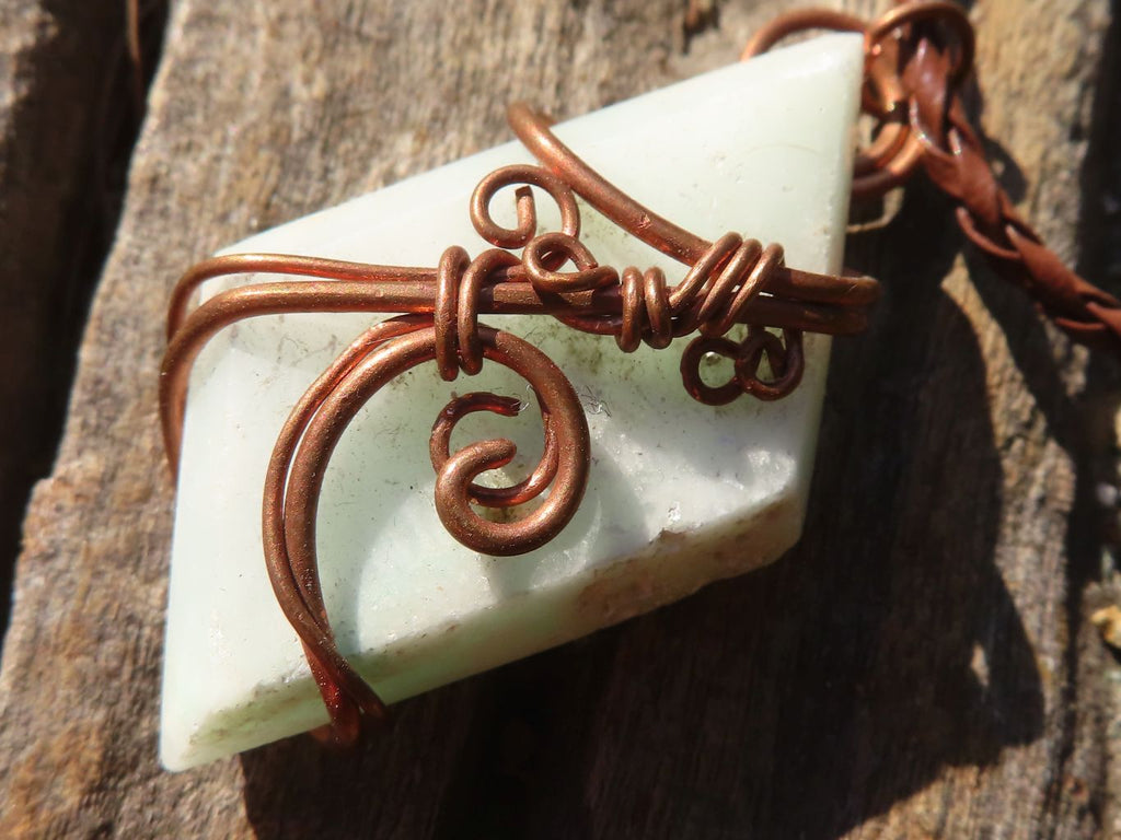 Polished Mixed Copper Wire Wrapped Jewellery Pendants x 6 From Congo - Toprock Gemstones and Minerals 