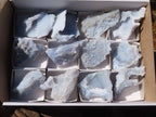 Natural Etched Blue Chalcedony Specimens  x 12 From Nsanje, Malawi - Toprock Gemstones and Minerals 