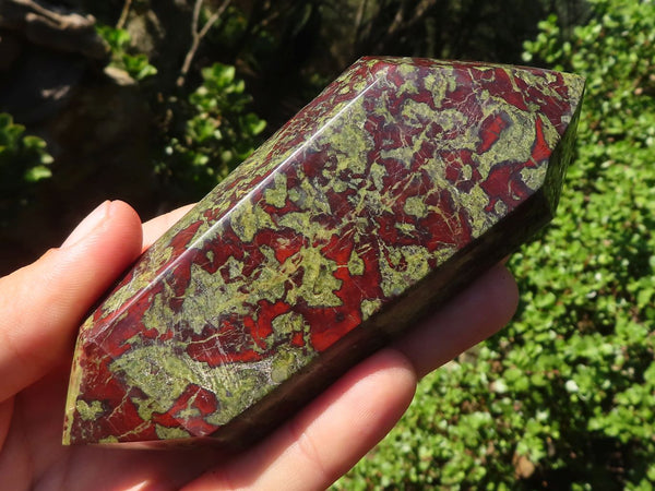 Polished Bastite Dragons Blood Stone Points  x 3 From Southern Africa