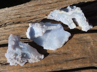 Natural Etched Blue Chalcedony Specimens  x 12 From Nsanje, Malawi - Toprock Gemstones and Minerals 