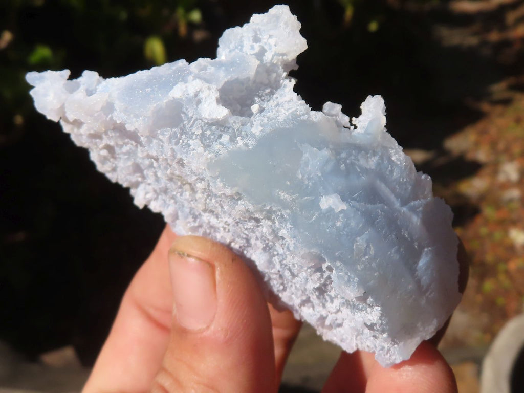 Natural Etched Blue Chalcedony Specimens  x 12 From Nsanje, Malawi - Toprock Gemstones and Minerals 