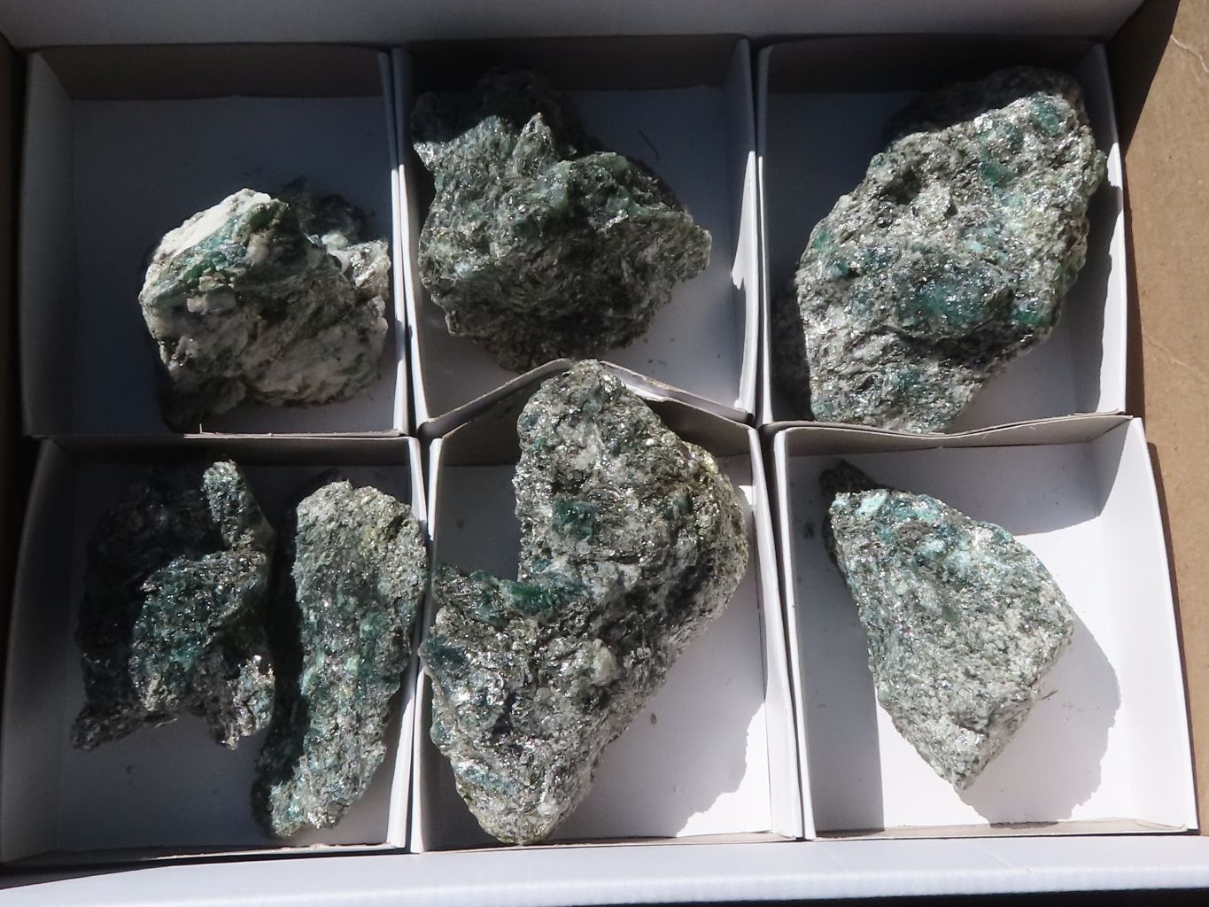 Natural Green Emerald In Mica & Quartz Schist x 6 From Zimbabwe - TopRock
