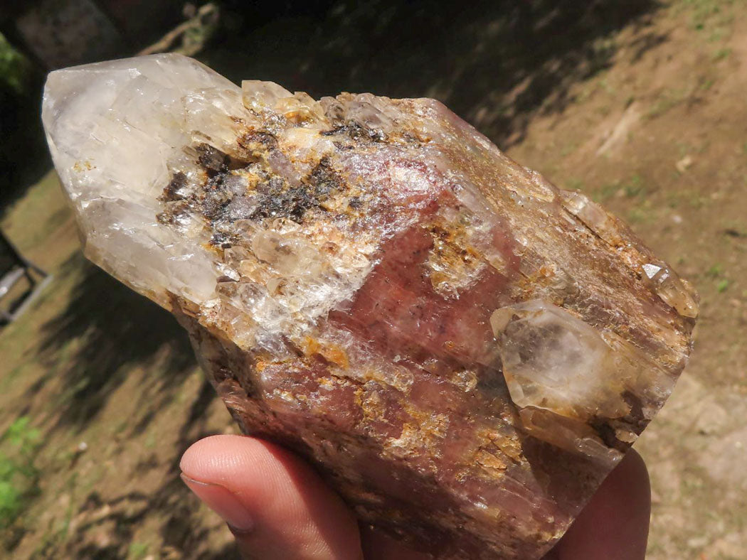 Natural Semi Polished Hematoid Quartz Specimens  x 4 From Zimbabwe - TopRock