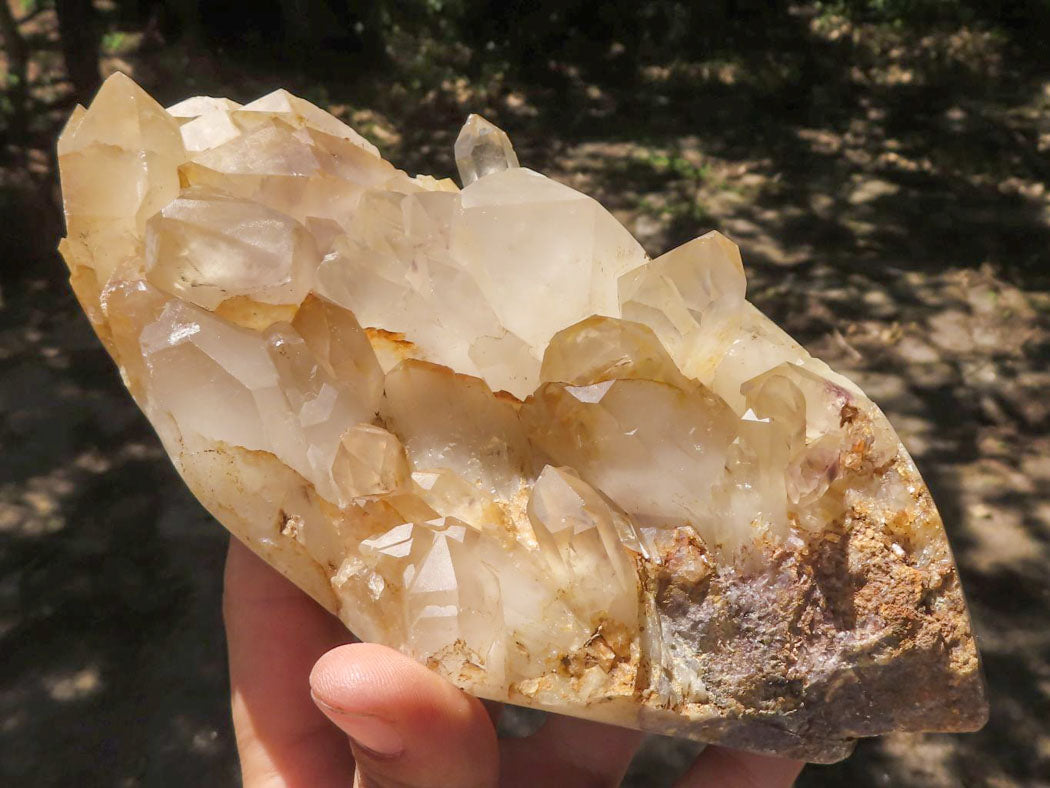 Natural Semi Polished Hematoid Quartz Specimens  x 4 From Zimbabwe - TopRock