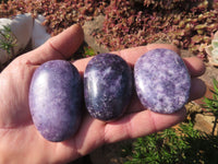 Polished Highly Selected Lepidolite (Lithium Mica) Gallets or Palm Stones - sold per Kg - From Madagascar - TopRock