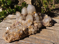 Natural White Phantom Hematoid Quartz Cluster  x 1 From Madagascar - Toprock Gemstones and Minerals 