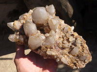 Natural White Phantom Hematoid Quartz Cluster  x 1 From Madagascar - Toprock Gemstones and Minerals 