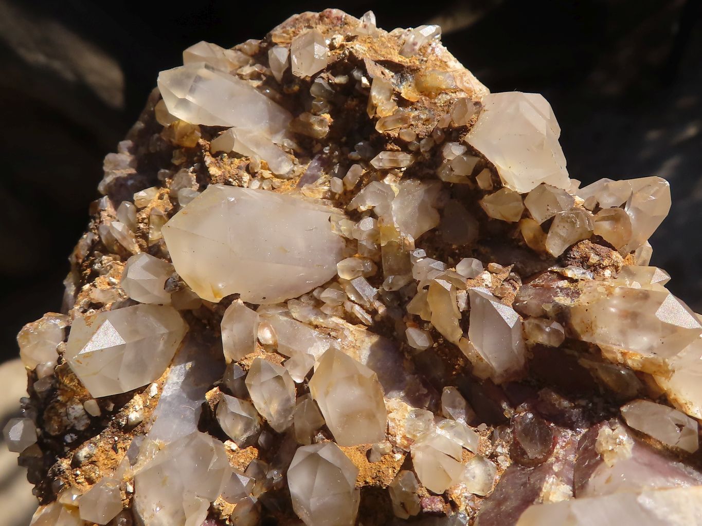 Natural White Phantom Hematoid Quartz Cluster  x 1 From Madagascar - Toprock Gemstones and Minerals 