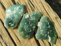 Polished On One Side Emerald Mtorolite Plates x 12 From Mutorashanga, Zimbabwe - Toprock Gemstones and Minerals 