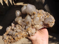 Natural White Phantom Hematoid Quartz Cluster  x 1 From Madagascar - Toprock Gemstones and Minerals 