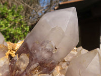 Natural White Phantom Hematoid Quartz Cluster  x 1 From Madagascar - Toprock Gemstones and Minerals 