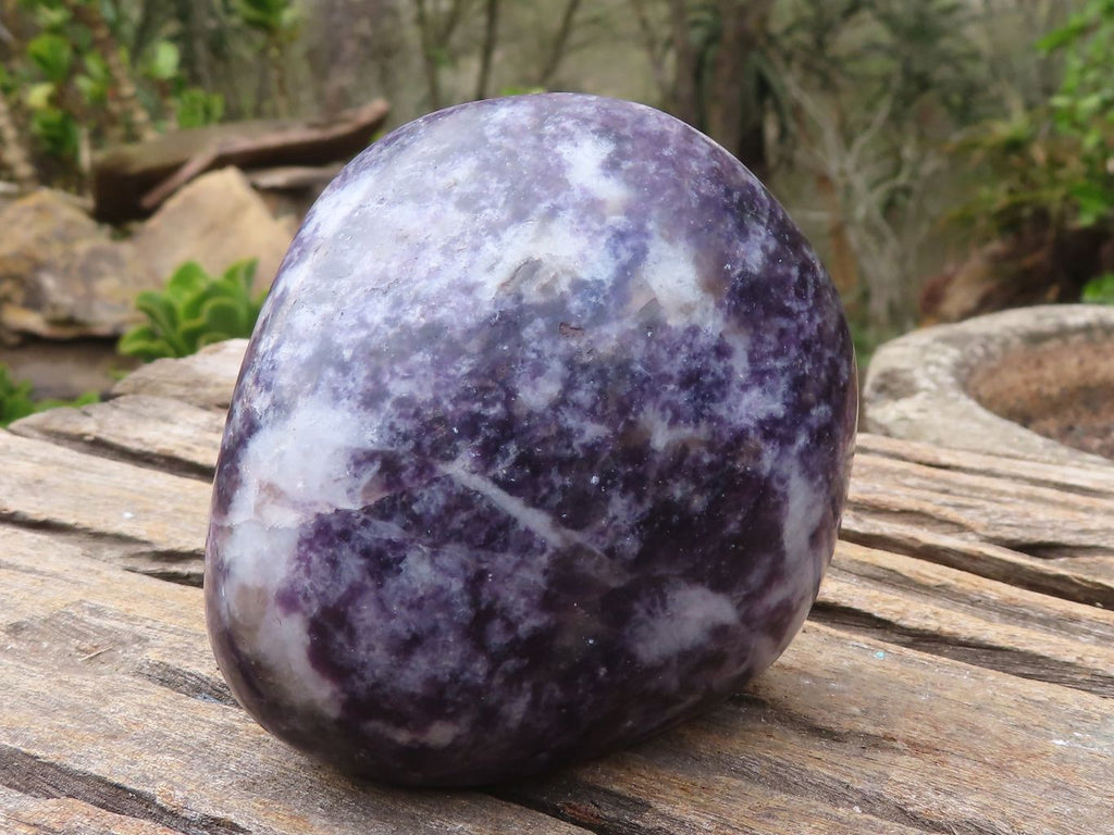 Polished Deep Purple Lepidolite Standing Free Forms  x 2 From Zimbabwe - Toprock Gemstones and Minerals 