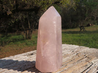 Polished Gemmy Pink Rose Quartz Points  x 3 From Ambatondrazaka, Madagascar - TopRock