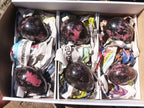 Polished Rhodonite Gemstone Eggs x 6 From Madagascar - Toprock Gemstones and Minerals 