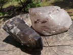 Polished Self Healed Smokey Quartz Floater Crystals  x 2 From Melanje, Malawi - TopRock