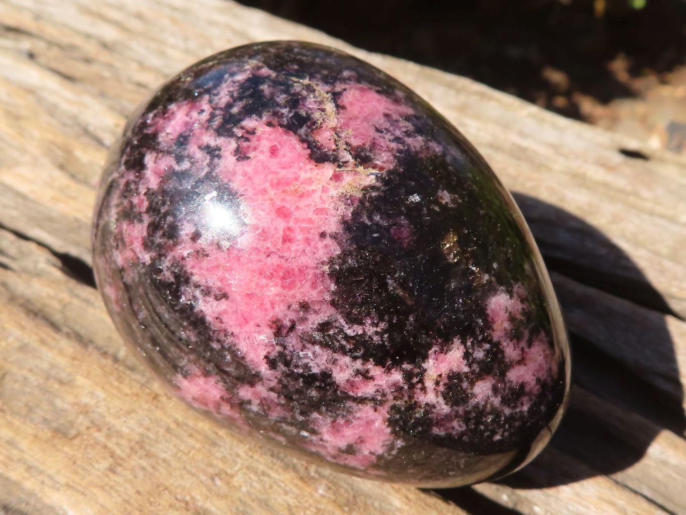 Polished Rhodonite Gemstone Eggs x 6 From Madagascar - Toprock Gemstones and Minerals 