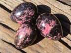 Polished Rhodonite Gemstone Eggs x 6 From Madagascar - Toprock Gemstones and Minerals 