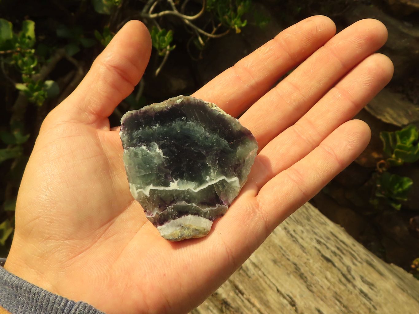 Polished  Watermelon Fluorite Slices  x 12 From Uis, Namibia - Toprock Gemstones and Minerals 