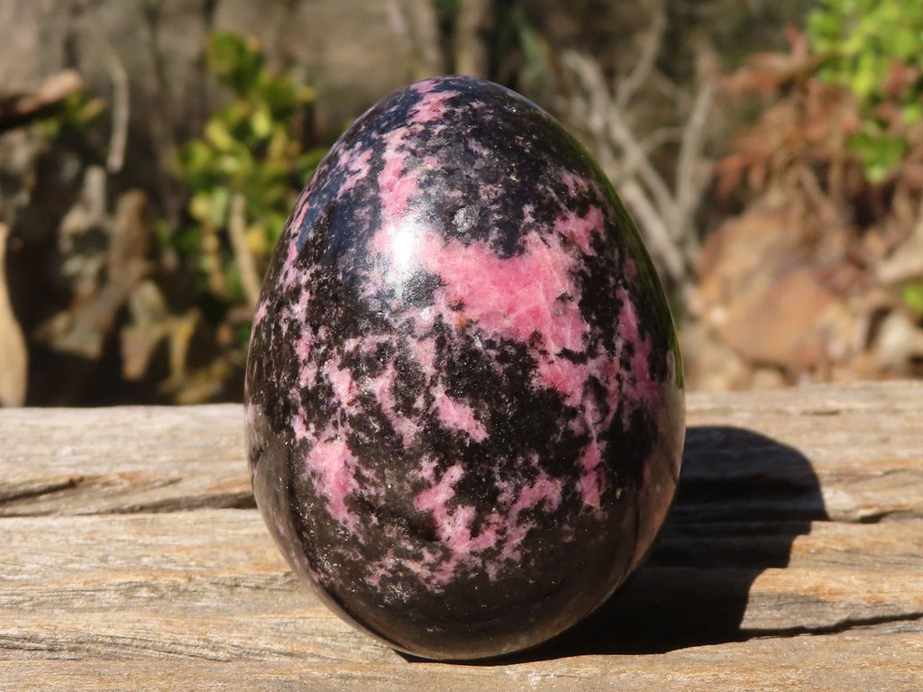 Polished Rhodonite Gemstone Eggs x 6 From Madagascar - Toprock Gemstones and Minerals 