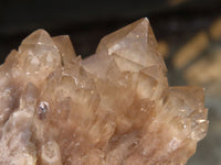 Natural Smokey Phantom Quartz Clusters x 6 From Luena, Congo - Toprock Gemstones and Minerals 