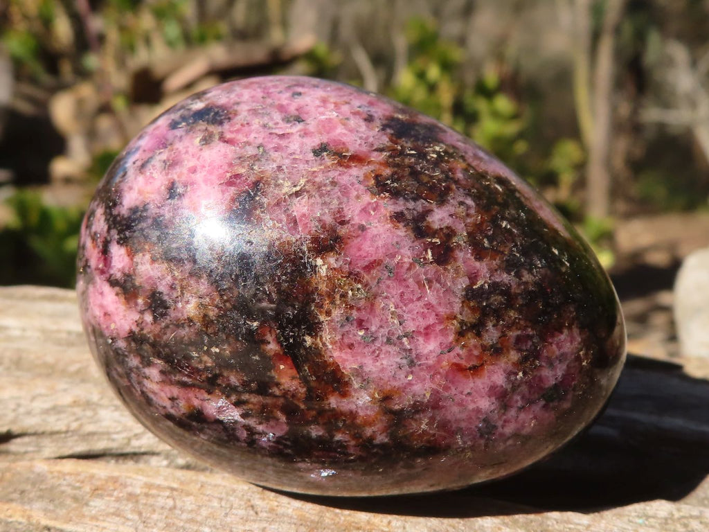 Polished Rhodonite Gemstone Eggs x 6 From Madagascar - Toprock Gemstones and Minerals 