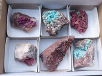 Natural Pink Salrose Cobaltion Dolomite Specimens x 6 From Kakanda, Congo - Toprock Gemstones and Minerals 