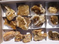 Natural Golden Limonite / Lemonite Quartz Clusters  x 12 From Mwinilunga, Zambia - TopRock