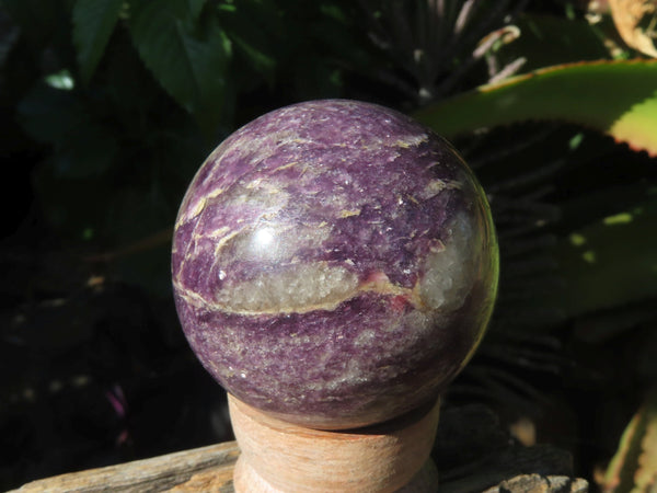 Polished Lepidolite Spheres One With Rubellite x 6 From Madagascar - TopRock
