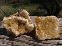 Natural Golden Limonite / Lemonite Quartz Clusters  x 12 From Mwinilunga, Zambia - TopRock