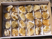 Natural Small Golden Lemonite / Limonite Quartz Clusters  x 24 From Zambia - Toprock Gemstones and Minerals 