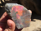 Polished One Side Polished Purple Flash Labradorite Slabs  x 12 From Tulear, Madagascar - Toprock Gemstones and Minerals 