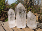 Polished Clear Quartz Crystal Points  x 6 From Madagascar - Toprock Gemstones and Minerals 