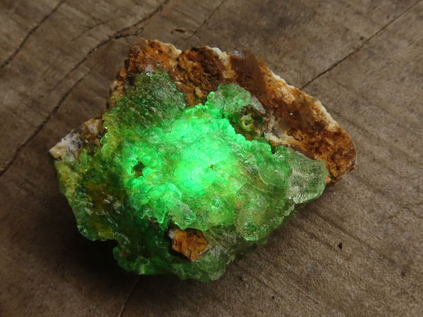 Natural Medium Sized Fluorescent Hyalite Opal Specimens  x 12 From Erongo Mountains, Namibia - TopRock