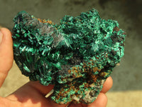 Natural Chatoyant Silky Malachite Specimens  x 3 From Kasompe, Congo - Toprock Gemstones and Minerals 
