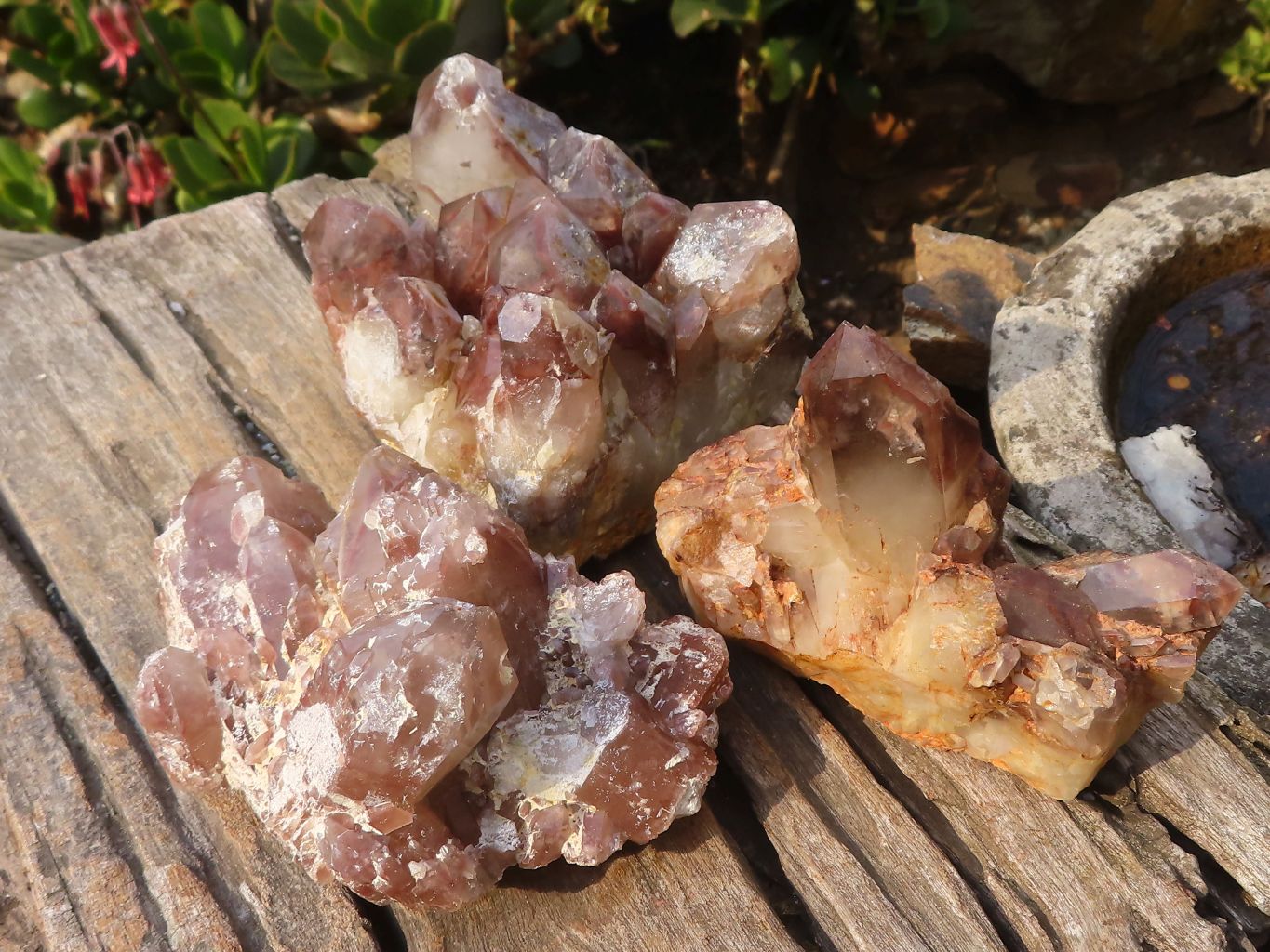 Natural Red Hematoid Quartz Clusters x 2 From Karoi, Zimbabwe - Toprock Gemstones and Minerals 