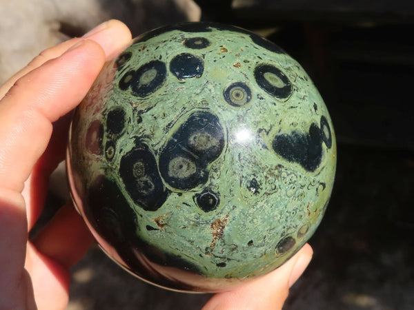 Polished Stromatolite / Kambamba Jasper Spheres  x 2 From Katsepy, Madagascar - Toprock Gemstones and Minerals 