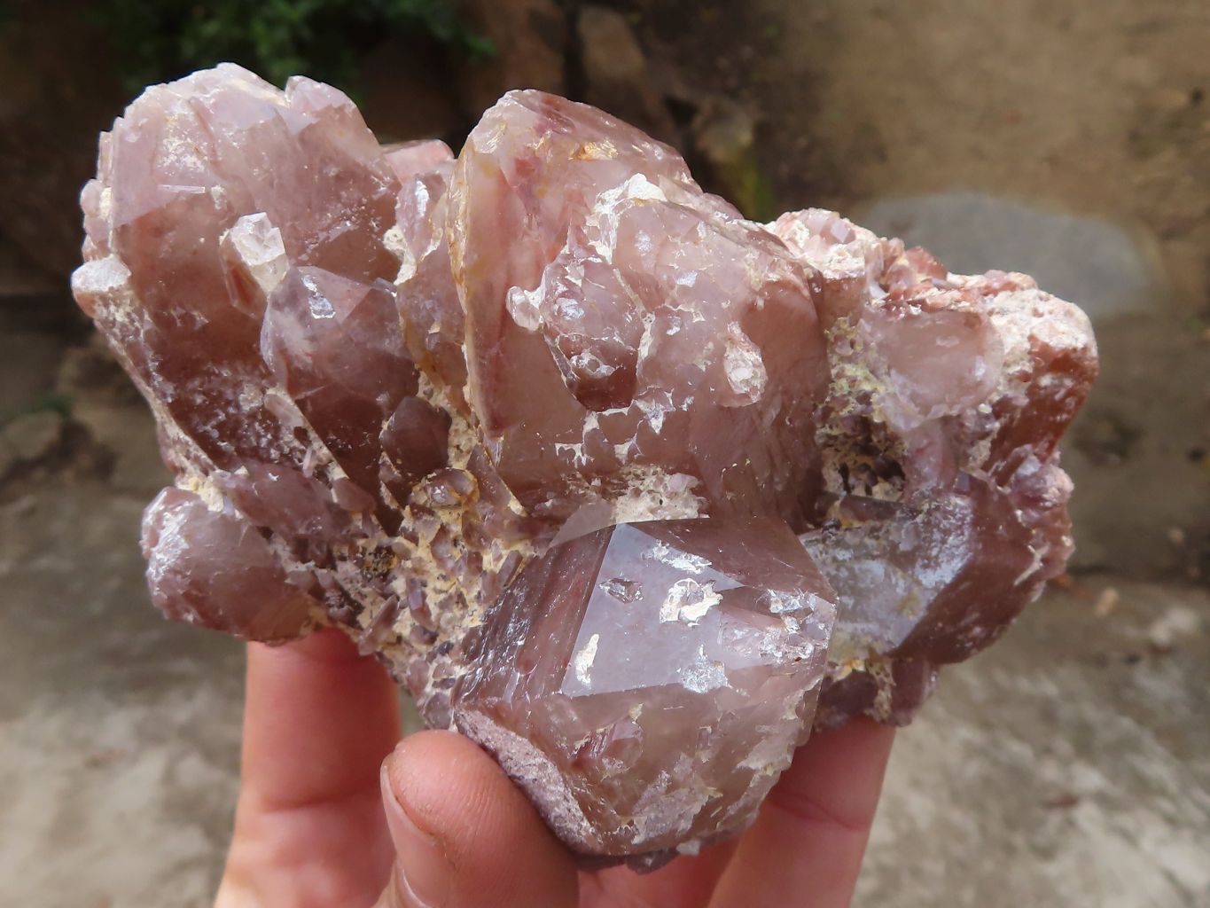 Natural Red Hematoid Quartz Clusters x 2 From Karoi, Zimbabwe - Toprock Gemstones and Minerals 