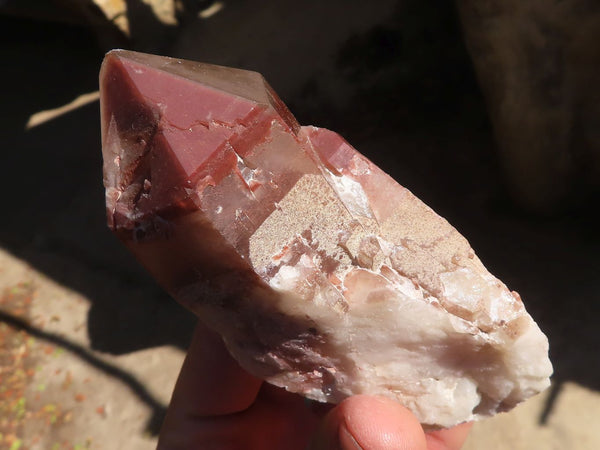 Natural Red Hematoid Phantom Quartz Specimens x 6 From Karoi, Zimbabwe - Toprock Gemstones and Minerals 