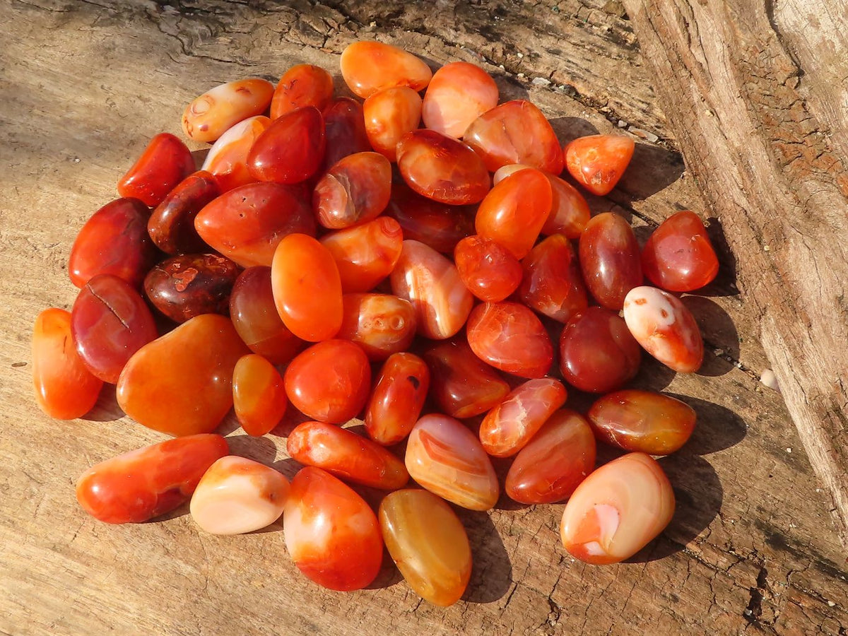 Polished  Carnelian Agate Tumble Stones  x 1 Kg Lot From Madagascar - Toprock Gemstones and Minerals 