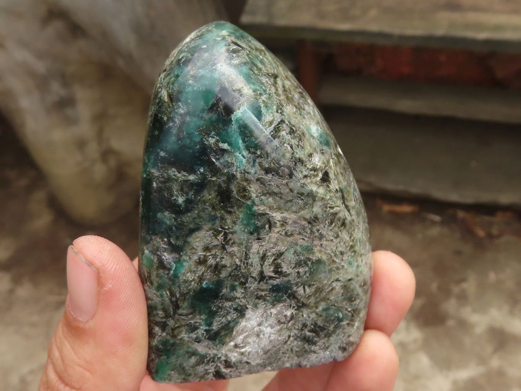 Polished Rare Emerald In Matrix Free Forms  x 3 From Sandawana, Zimbabwe - Toprock Gemstones and Minerals 